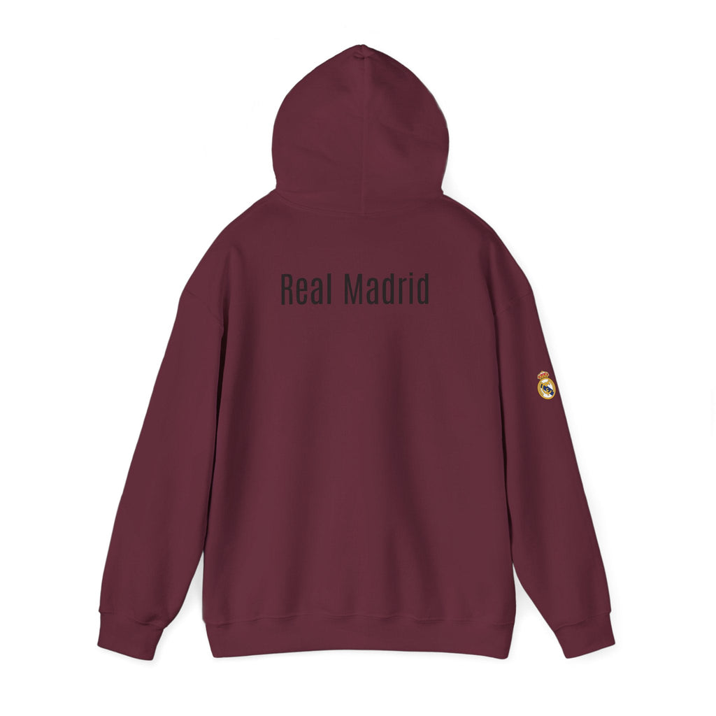 Real Madrid Crest Hoodie Minimal White Soccer Pullover - Etna Gift