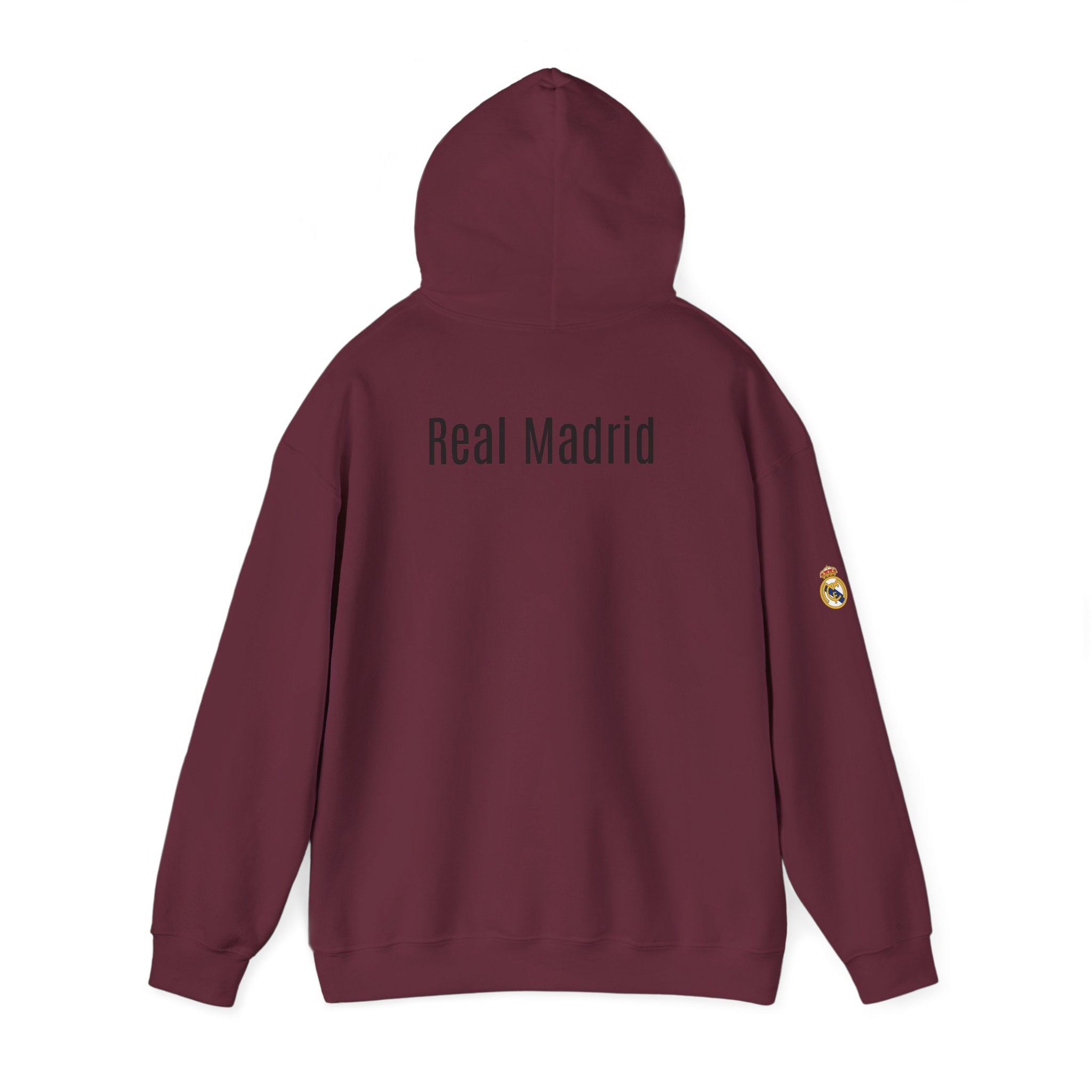 Real Madrid Crest Hoodie Minimal White Soccer Pullover - Etna Gift