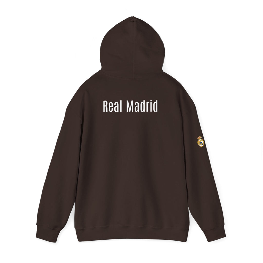 Real Madrid Crest Hoodie Minimal White Soccer Pullover - Etna Gift