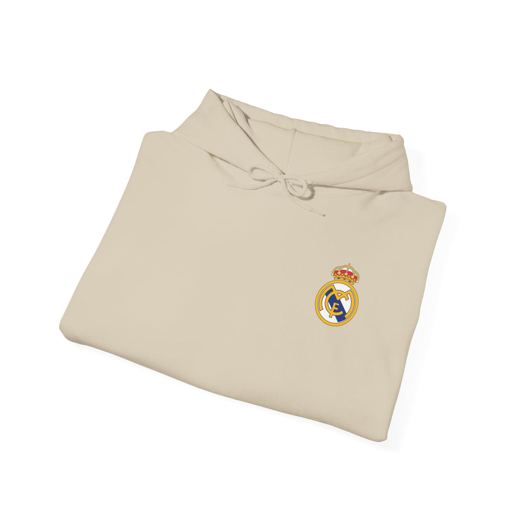 Real Madrid Crest Hoodie Minimal White Soccer Pullover - Etna Gift