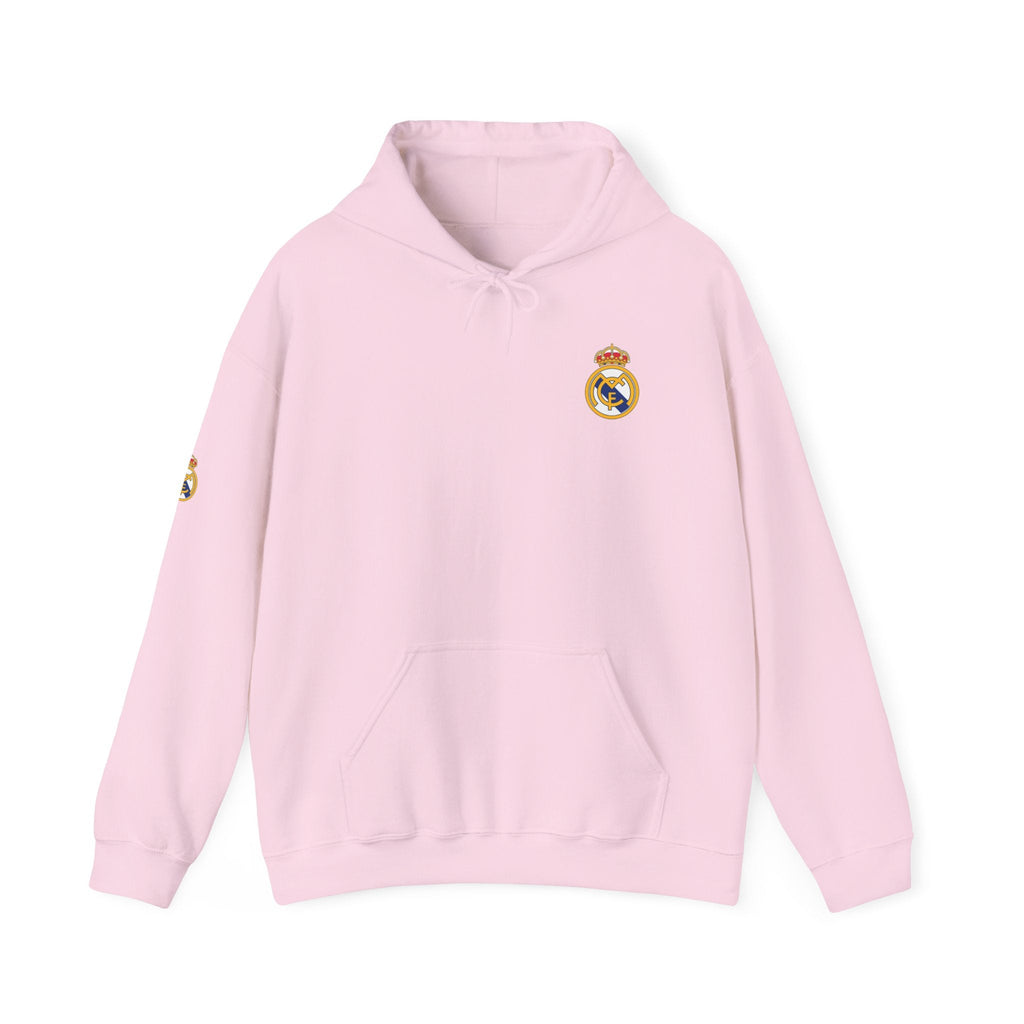 Real Madrid Crest Hoodie Minimal White Soccer Pullover - Etna Gift