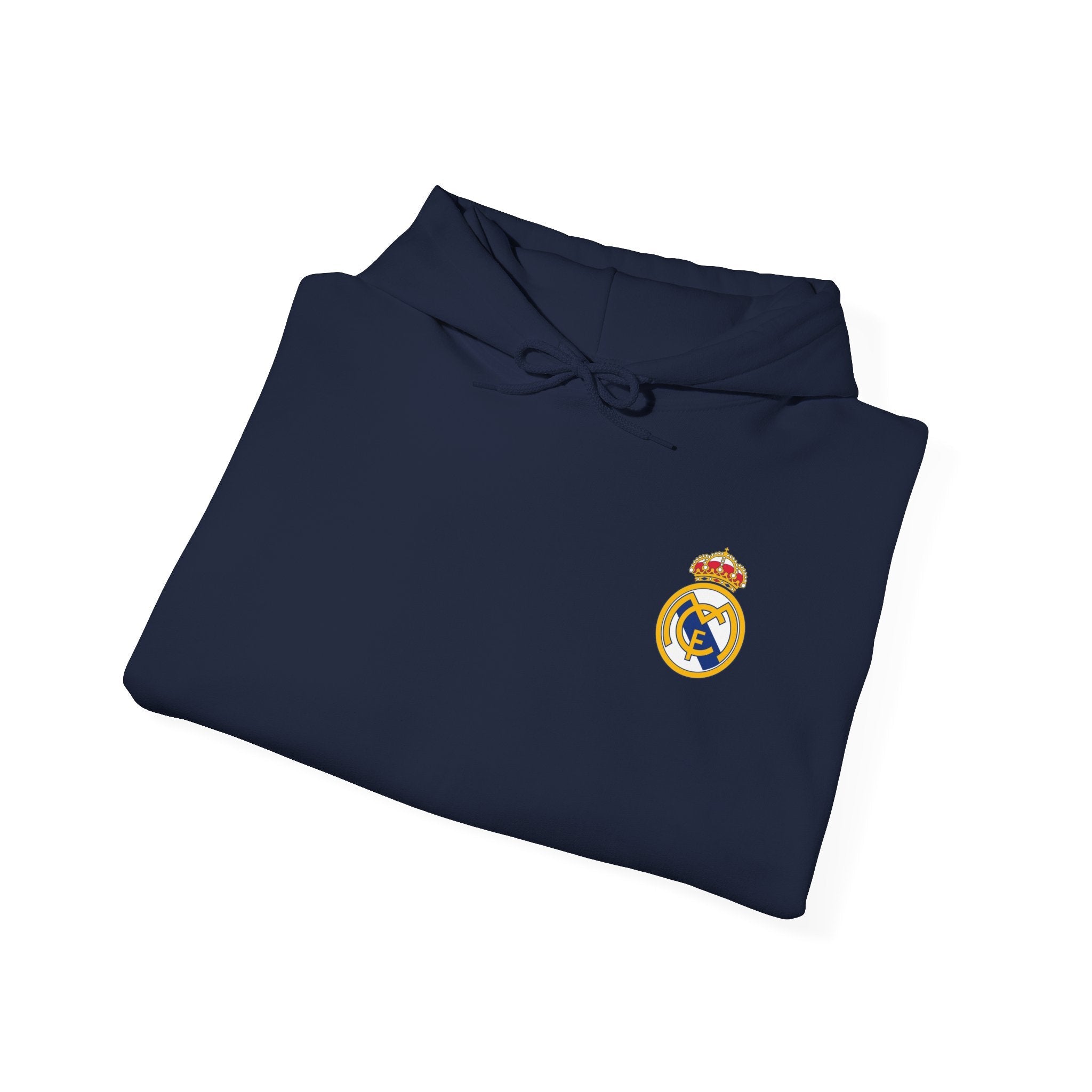 Real Madrid Crest Hoodie Minimal White Soccer Pullover - Etna Gift
