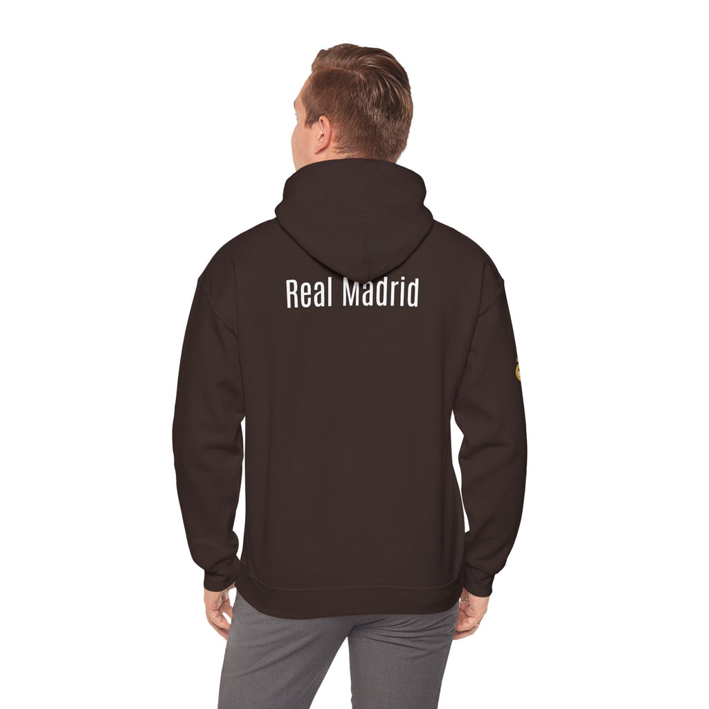 Real Madrid Crest Hoodie Minimal White Soccer Pullover - Etna Gift