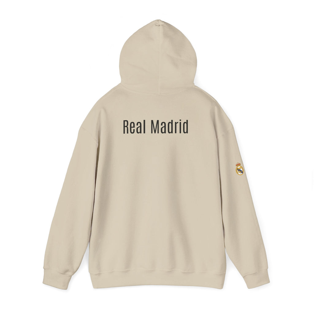 Real Madrid Crest Hoodie Minimal White Soccer Pullover - Etna Gift