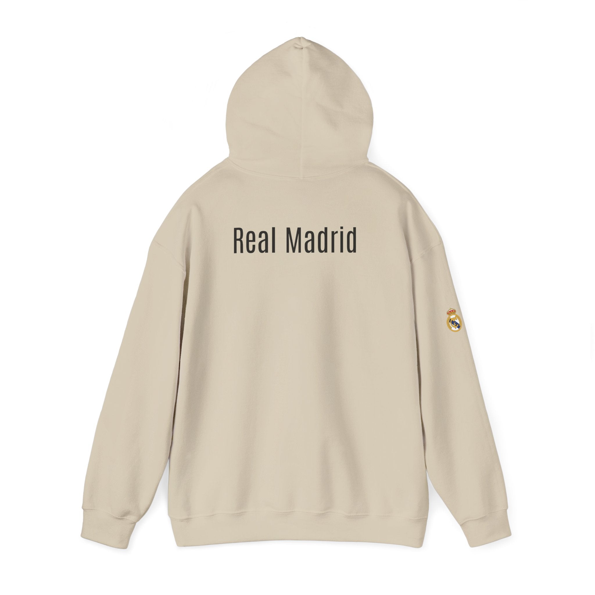 Real Madrid Crest Hoodie Minimal White Soccer Pullover - Etna Gift