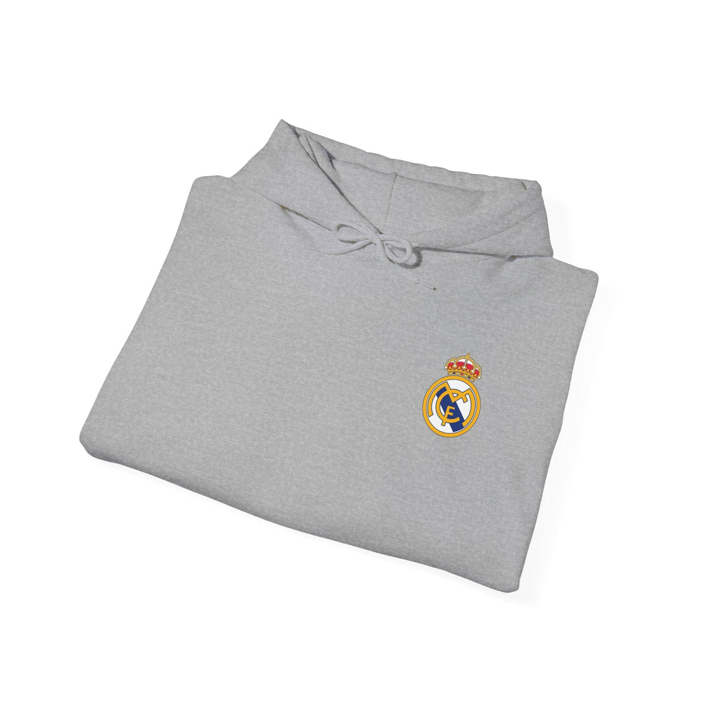 Real Madrid Crest Hoodie Minimal White Soccer Pullover - Etna Gift