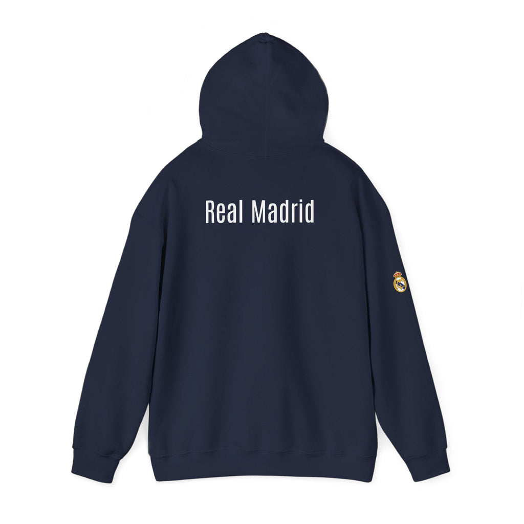 Real Madrid Crest Hoodie Minimal White Soccer Pullover - Etna Gift