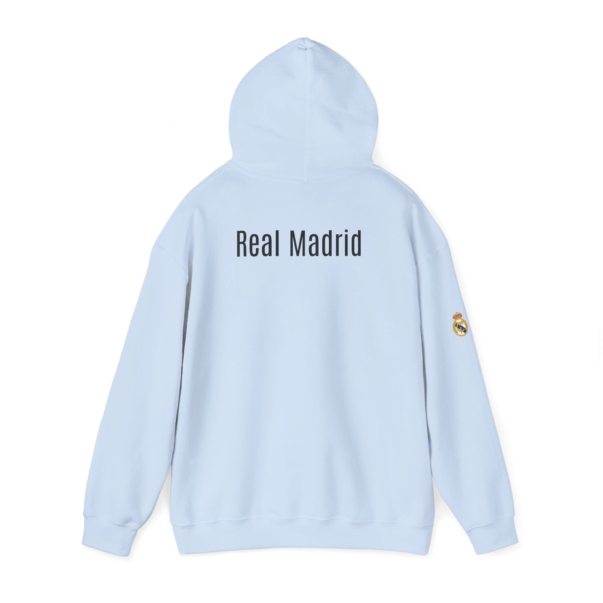 Real Madrid Crest Hoodie Minimal White Soccer Pullover - Etna Gift