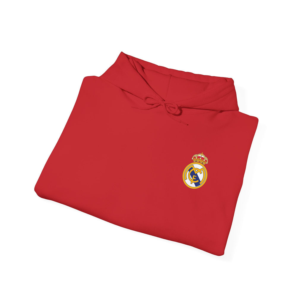 Real Madrid Crest Hoodie Minimal White Soccer Pullover - Etna Gift