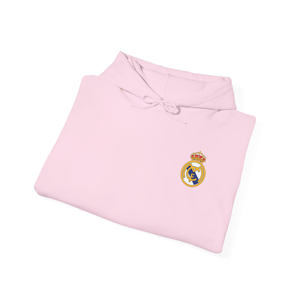 Real Madrid Crest Hoodie Minimal White Soccer Pullover - Etna Gift
