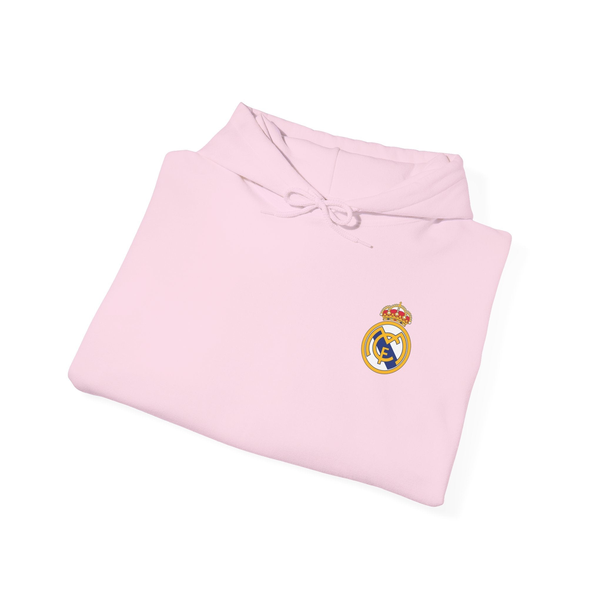 Real Madrid Crest Hoodie Minimal White Soccer Pullover - Etna Gift