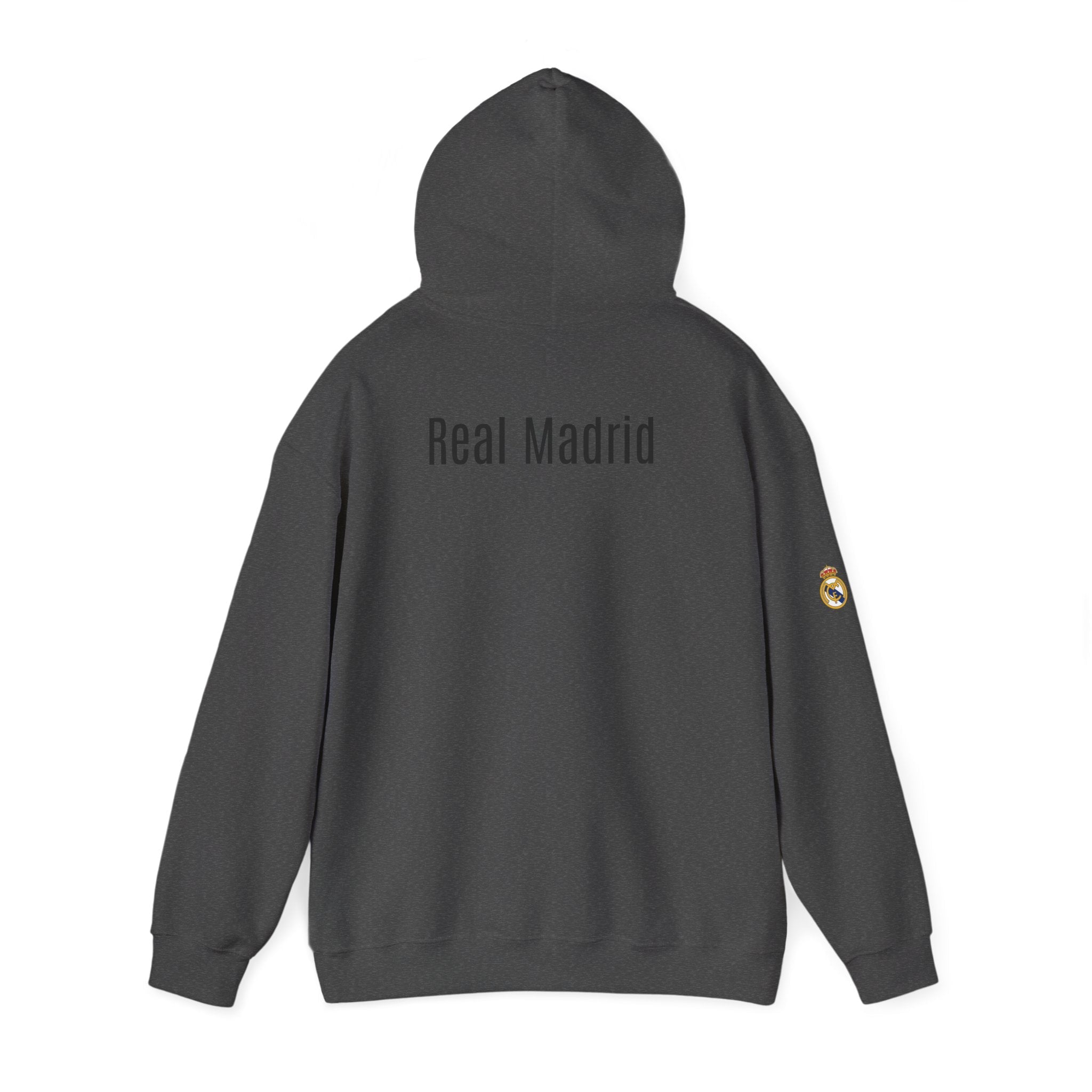 Real Madrid Crest Hoodie Minimal White Soccer Pullover - Etna Gift