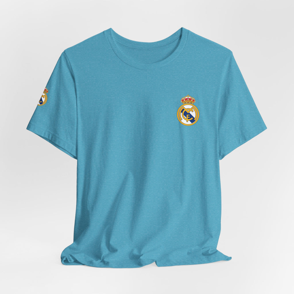 Real Madrid Crest Tee White Short Sleeve Soccer Shirt - Etna Gift
