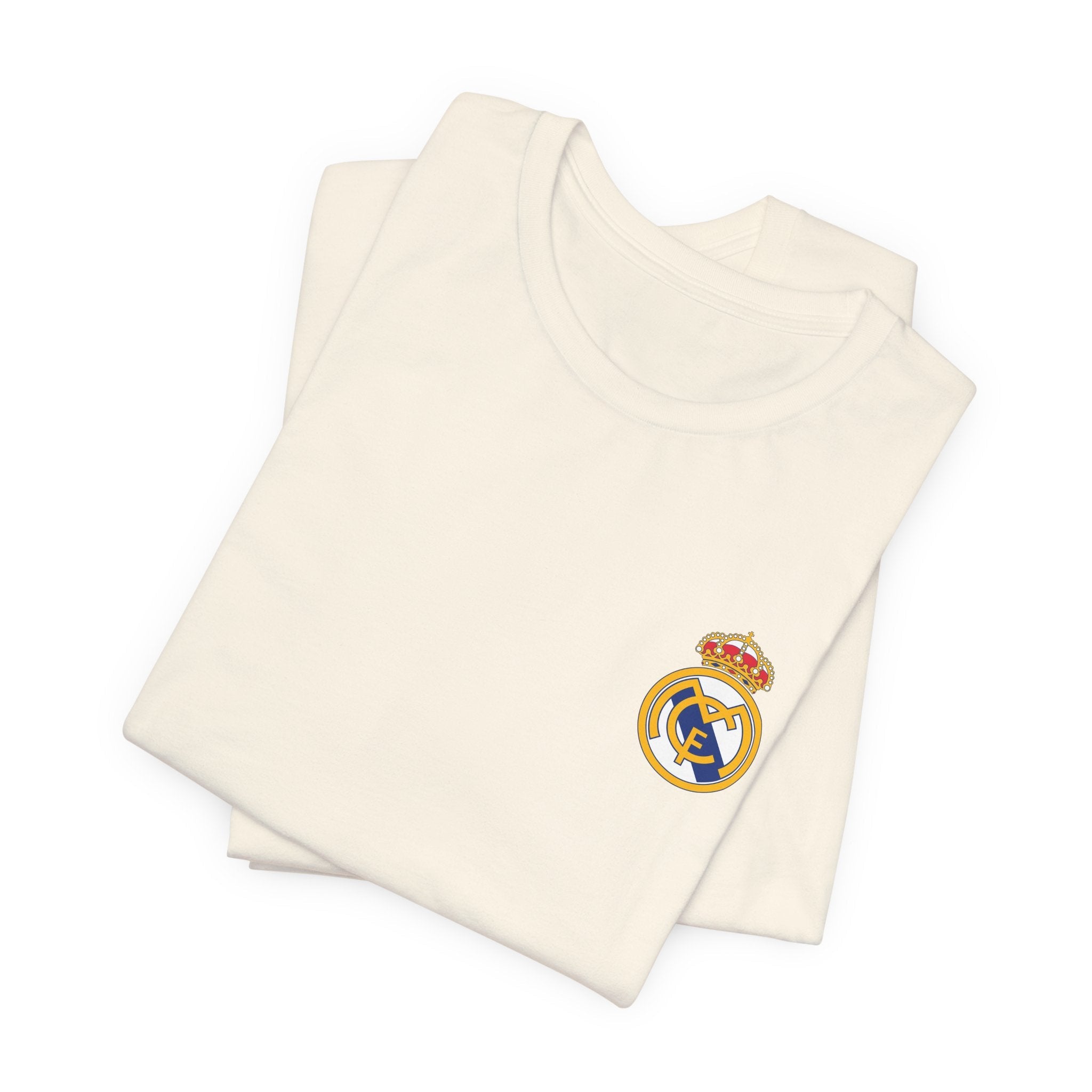 Real Madrid Crest Tee White Short Sleeve Soccer Shirt - Etna Gift
