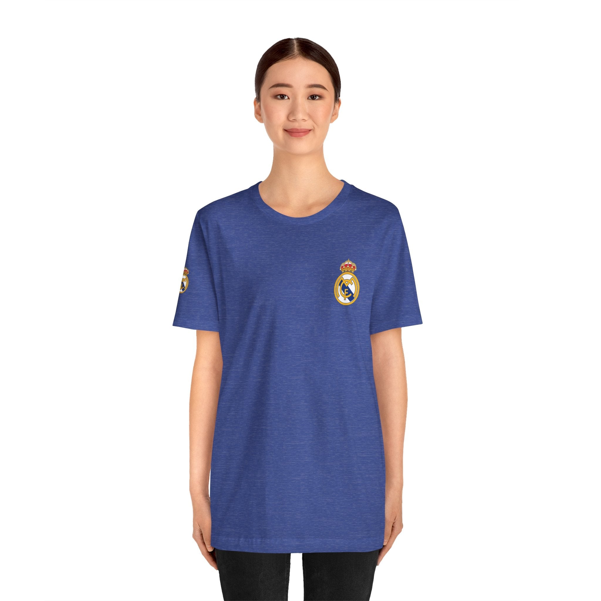 Real Madrid Crest Tee White Short Sleeve Soccer Shirt - Etna Gift