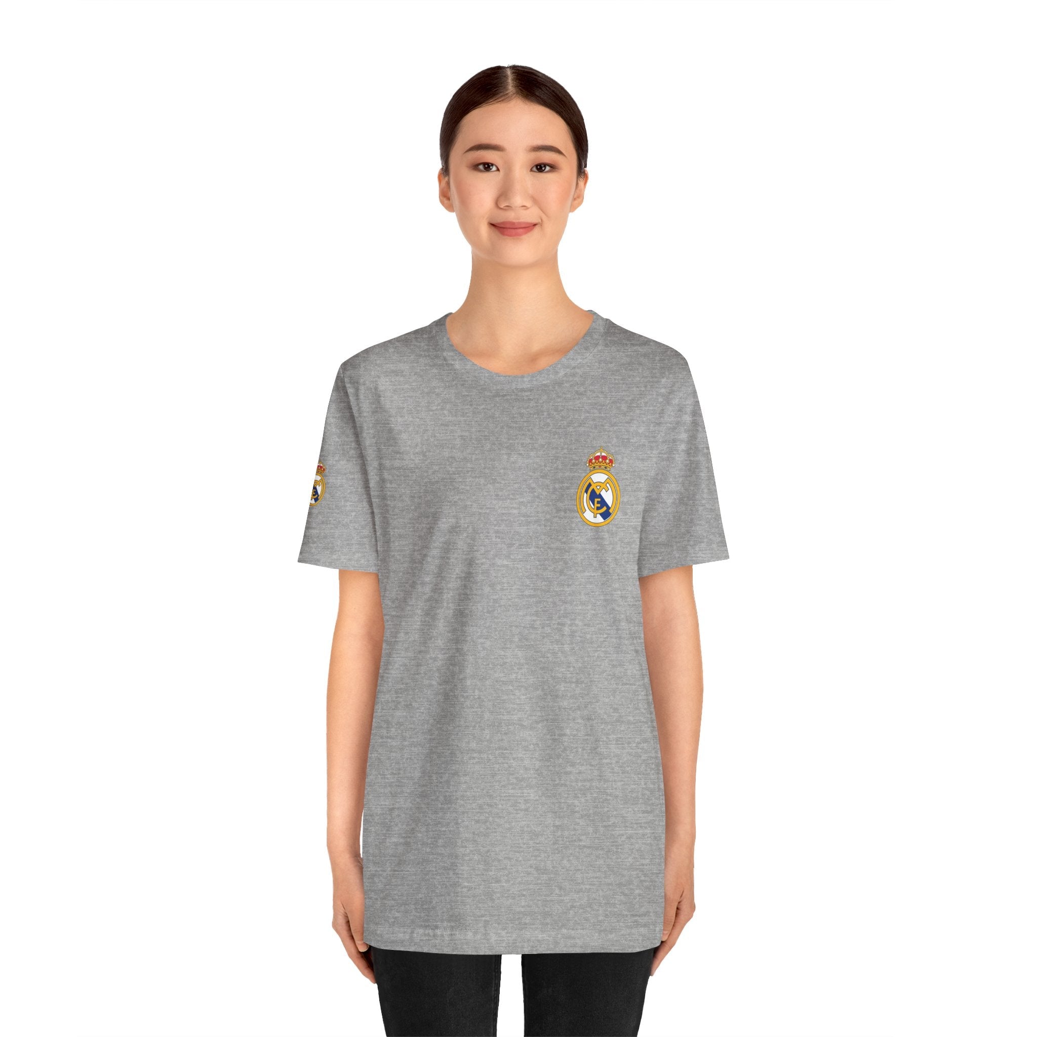 Real Madrid Crest Tee White Short Sleeve Soccer Shirt - Etna Gift