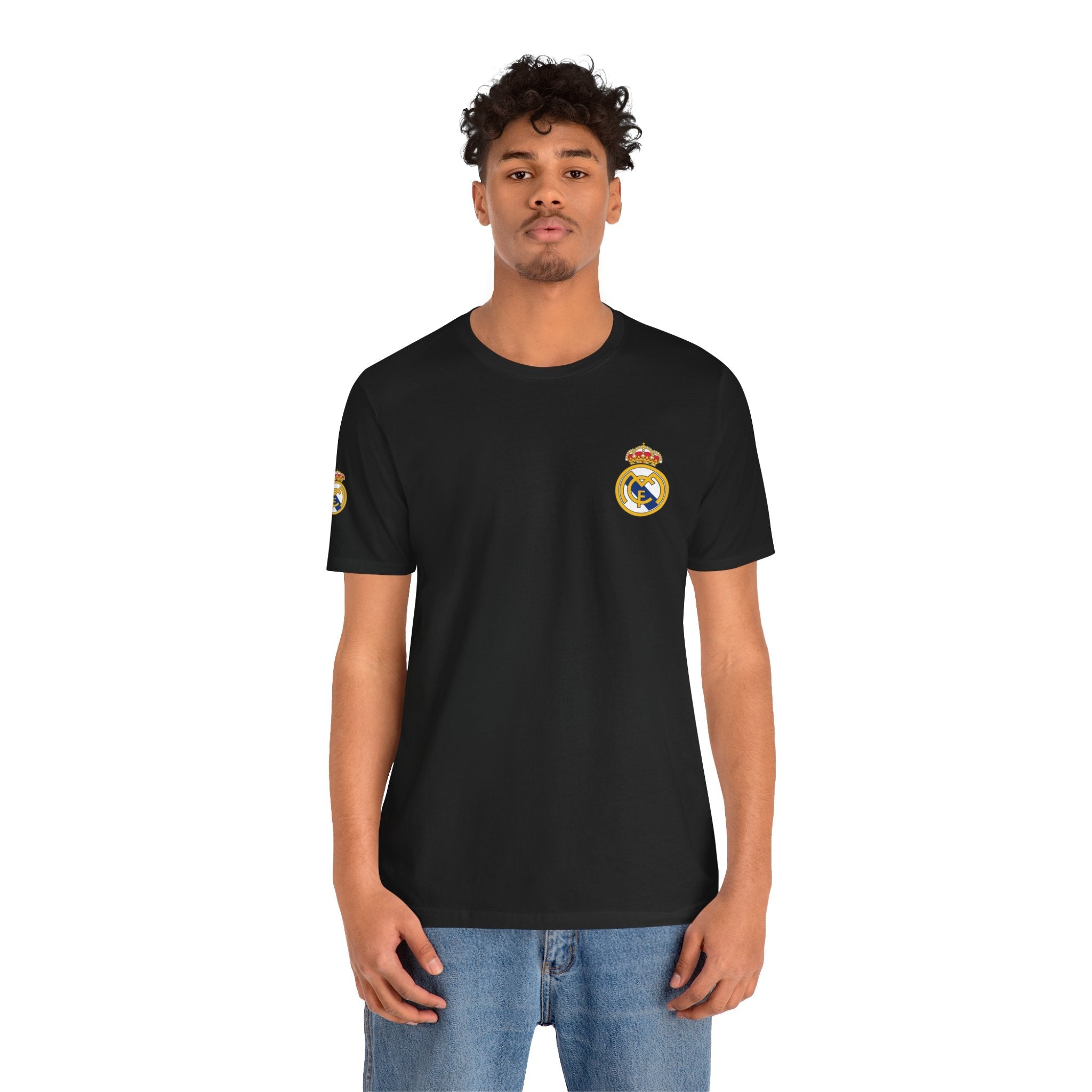Real Madrid Crest Tee White Short Sleeve Soccer Shirt - Etna Gift