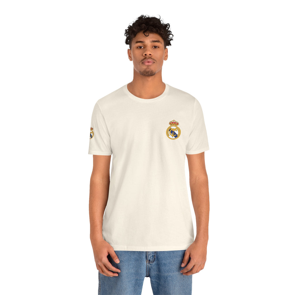 Real Madrid Crest Tee White Short Sleeve Soccer Shirt - Etna Gift