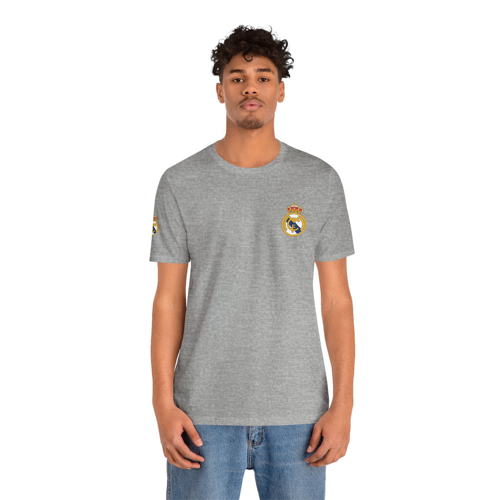 Real Madrid Crest Tee White Short Sleeve Soccer Shirt - Etna Gift