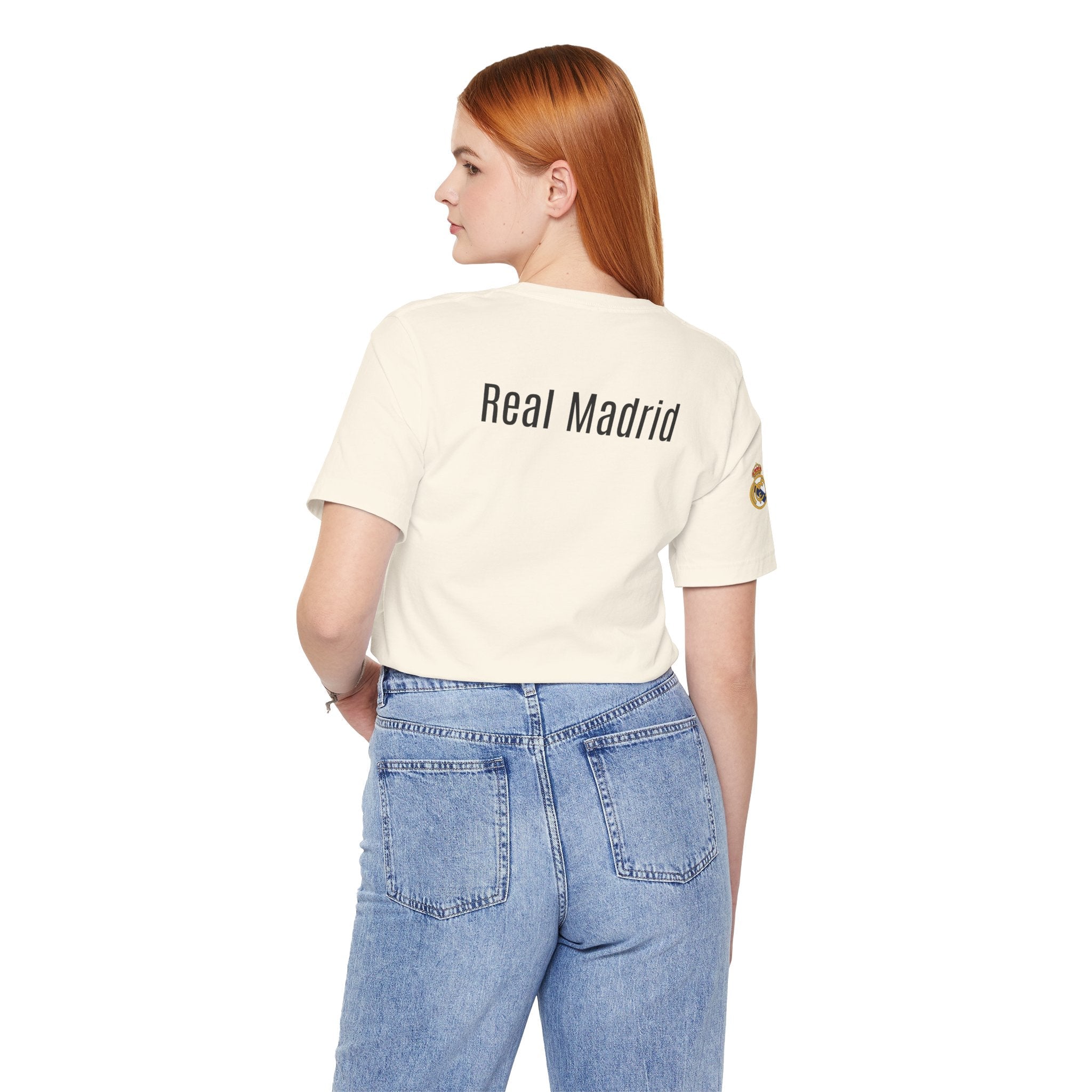 Real Madrid Crest Tee White Short Sleeve Soccer Shirt - Etna Gift