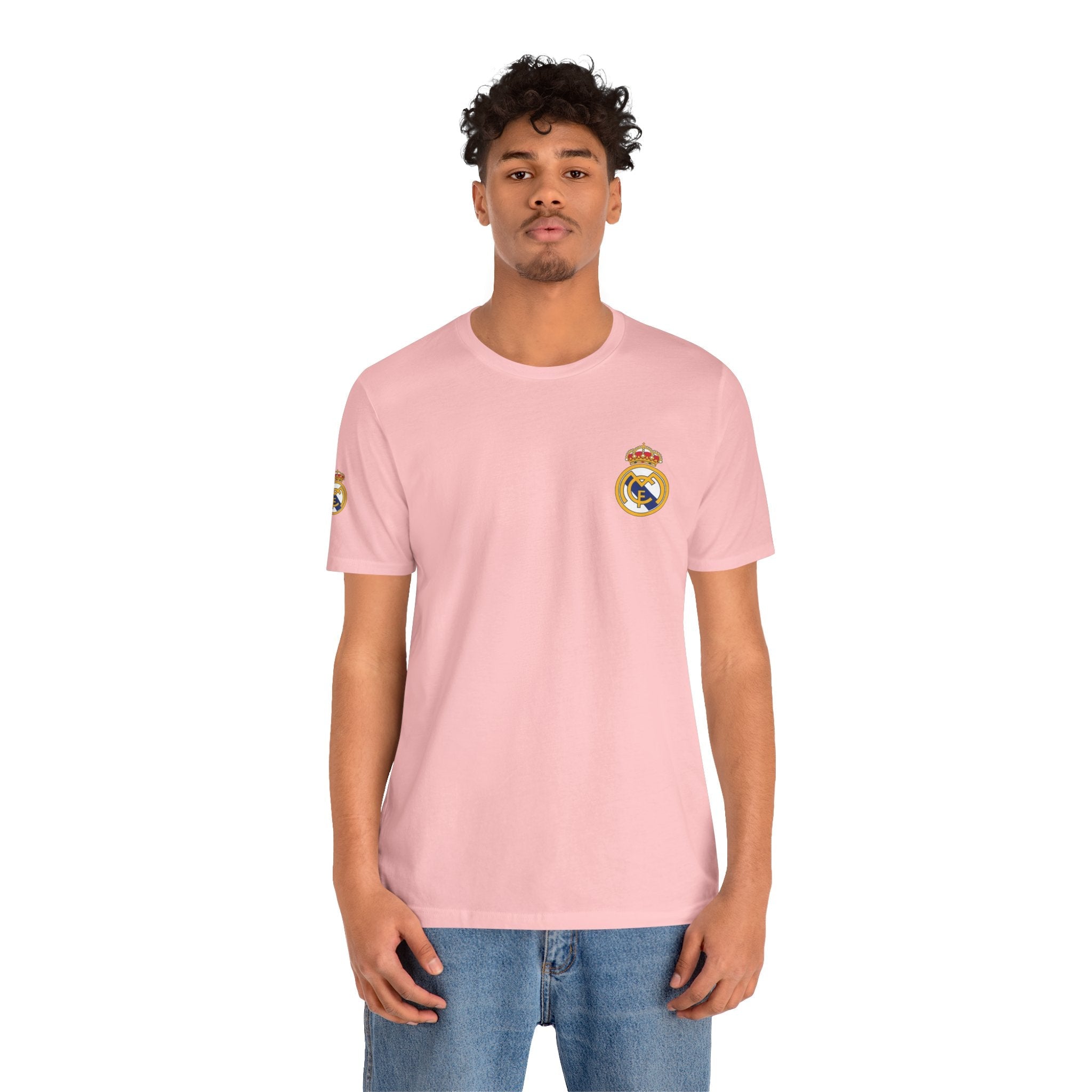 Real Madrid Crest Tee White Short Sleeve Soccer Shirt - Etna Gift