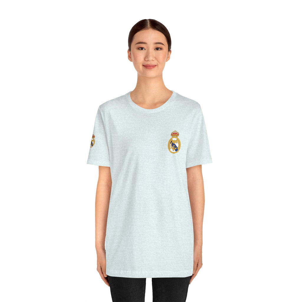 Real Madrid Crest Tee White Short Sleeve Soccer Shirt - Etna Gift