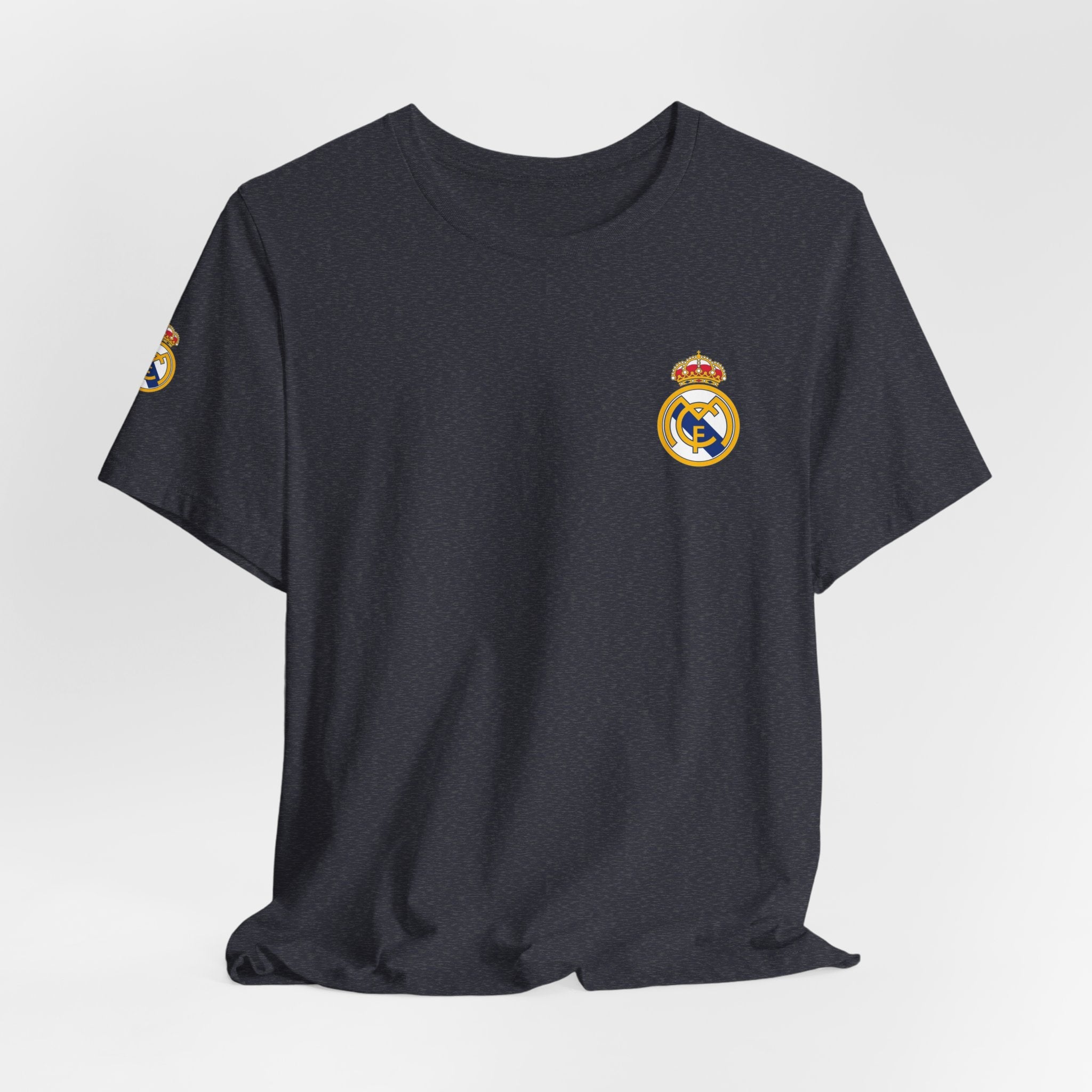 Real Madrid Crest Tee White Short Sleeve Soccer Shirt - Etna Gift