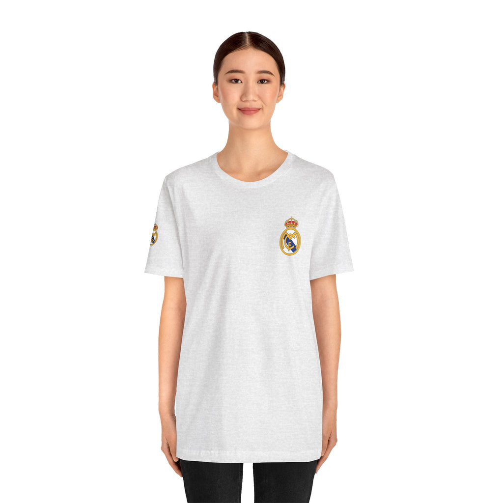 Real Madrid Crest Tee White Short Sleeve Soccer Shirt - Etna Gift