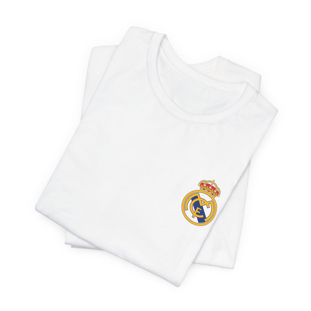 Real Madrid Crest Tee White Short Sleeve Soccer Shirt - Etna Gift