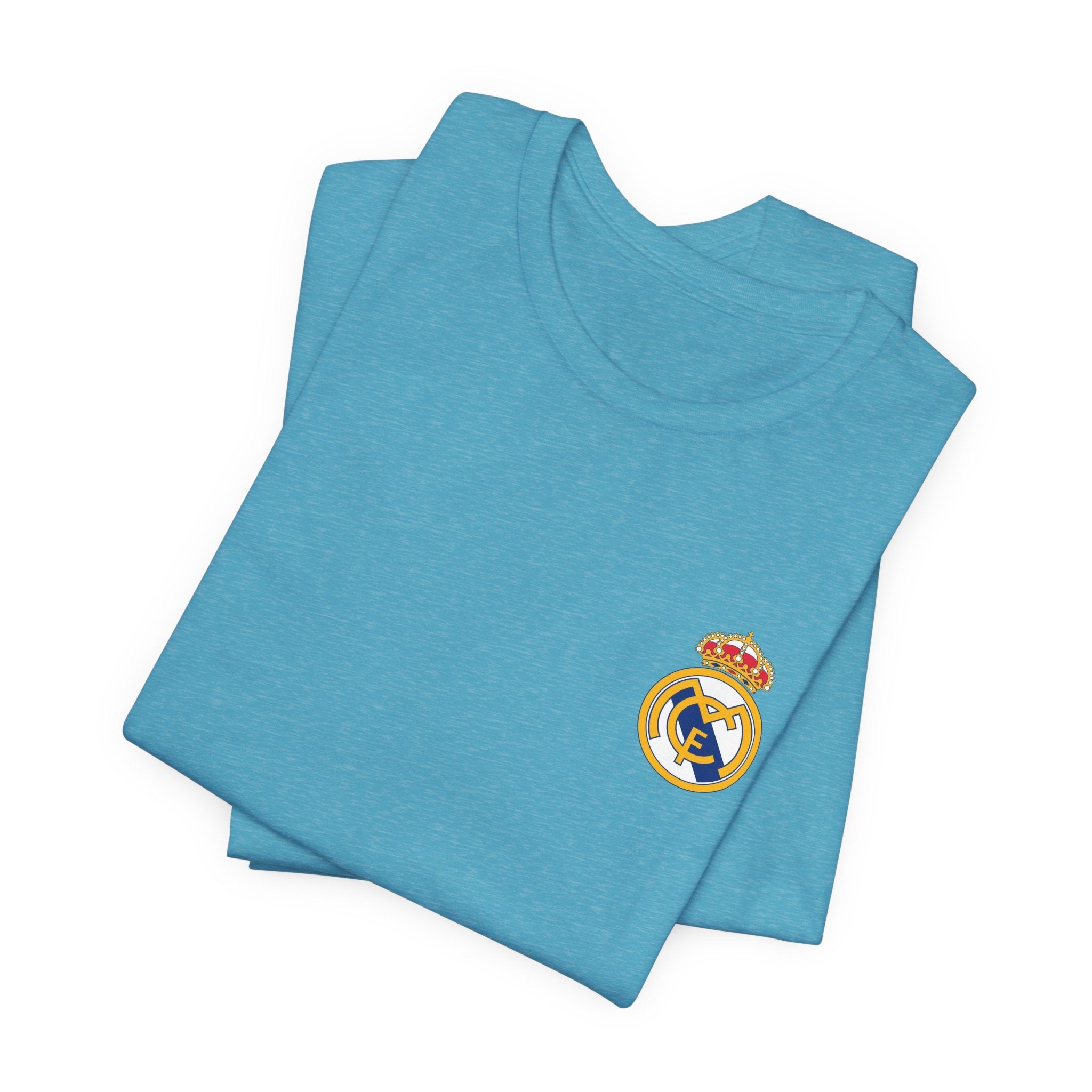 Real Madrid Crest Tee White Short Sleeve Soccer Shirt - Etna Gift