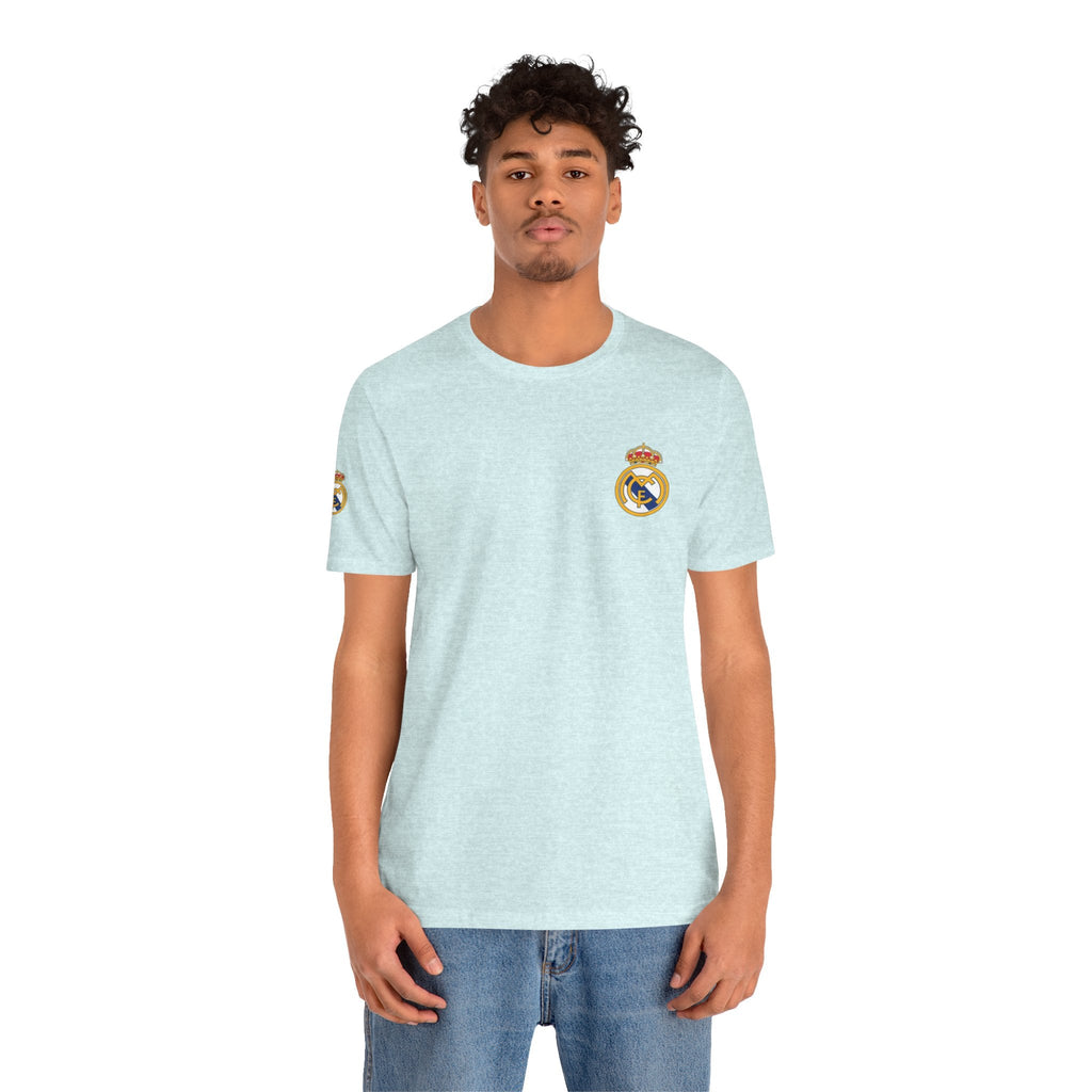 Real Madrid Crest Tee White Short Sleeve Soccer Shirt - Etna Gift