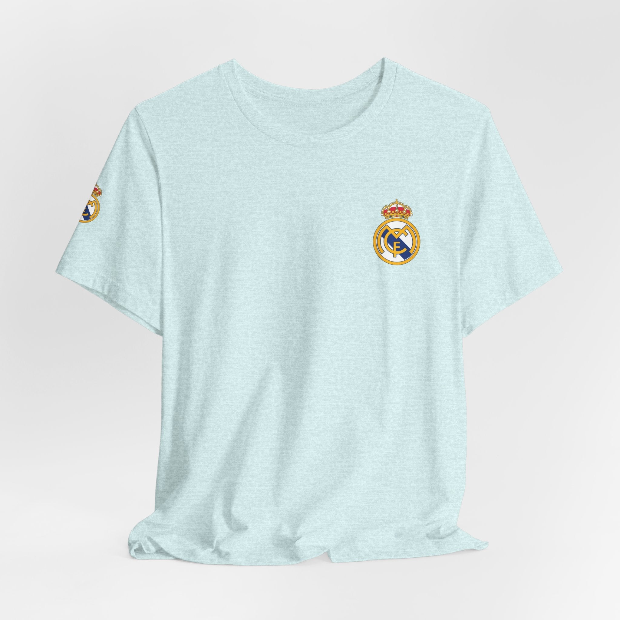 Real Madrid Crest Tee White Short Sleeve Soccer Shirt - Etna Gift