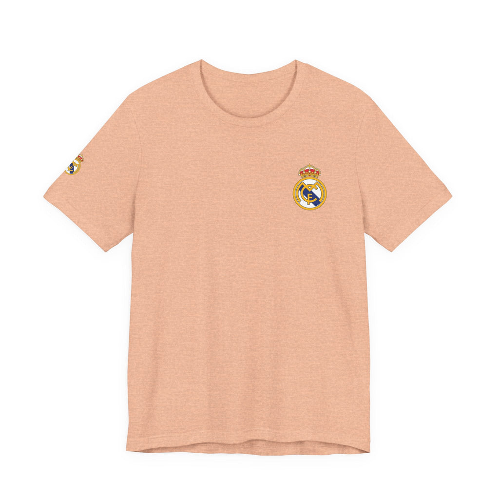 Real Madrid Crest Tee White Short Sleeve Soccer Shirt - Etna Gift