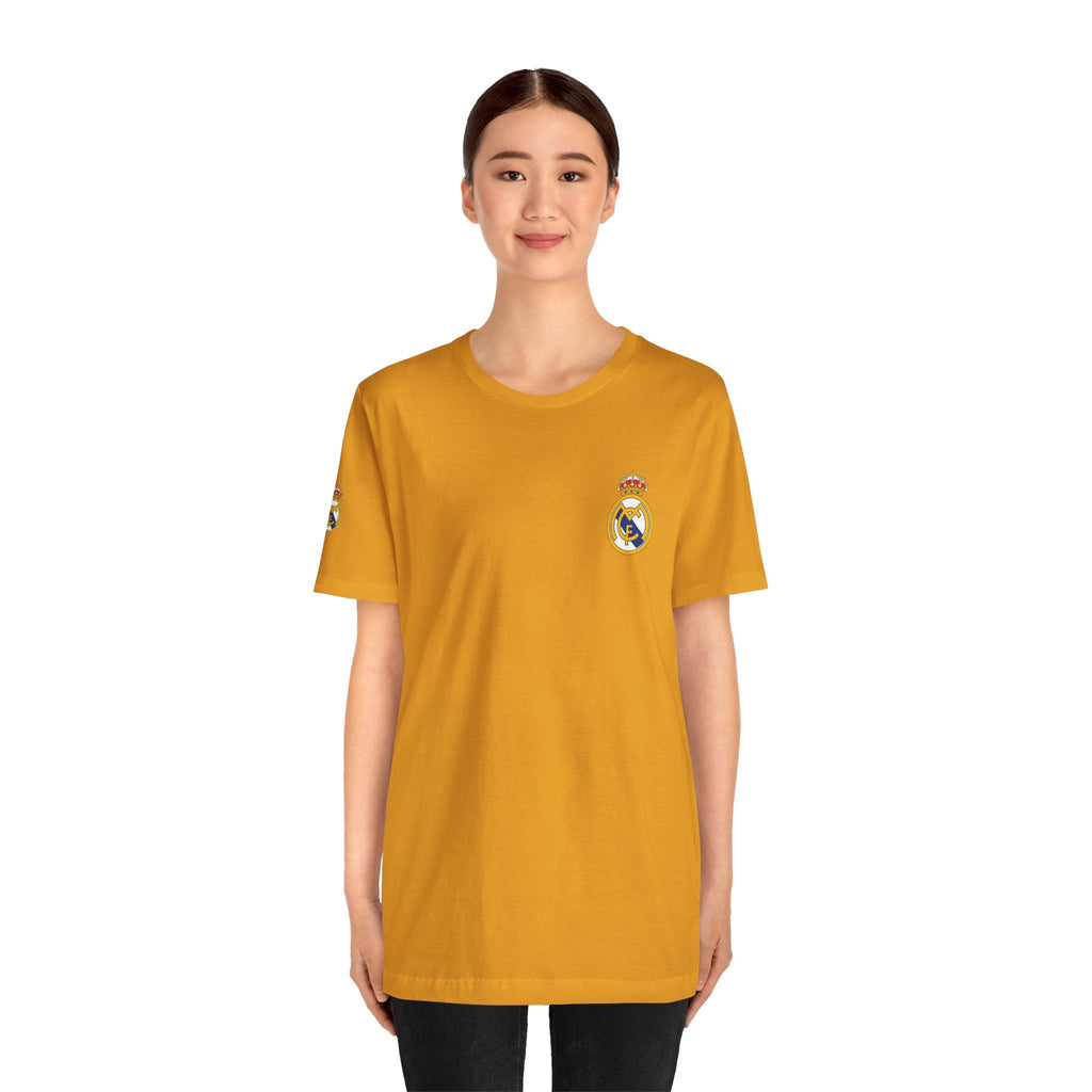 Real Madrid Crest Tee White Short Sleeve Soccer Shirt - Etna Gift