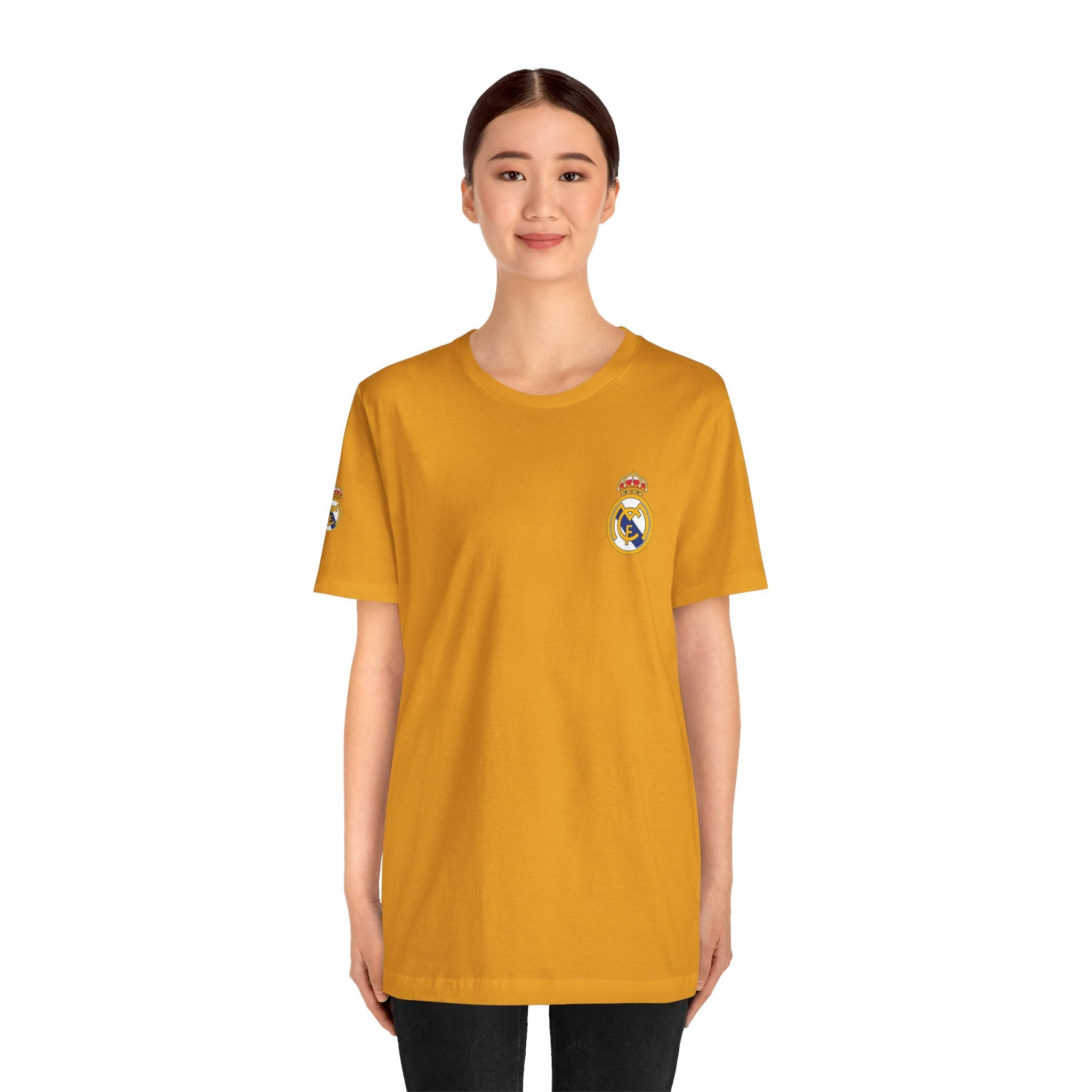Real Madrid Crest Tee White Short Sleeve Soccer Shirt - Etna Gift