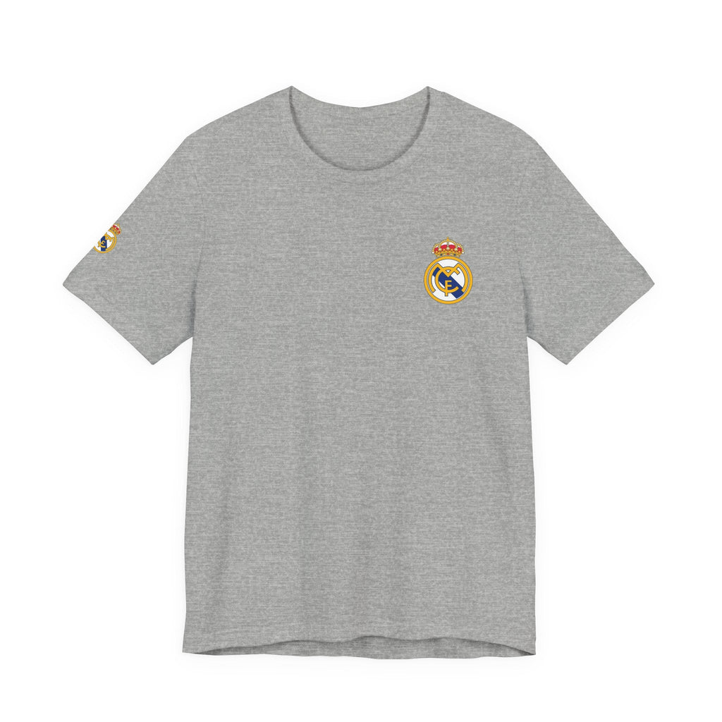 Real Madrid Crest Tee White Short Sleeve Soccer Shirt - Etna Gift