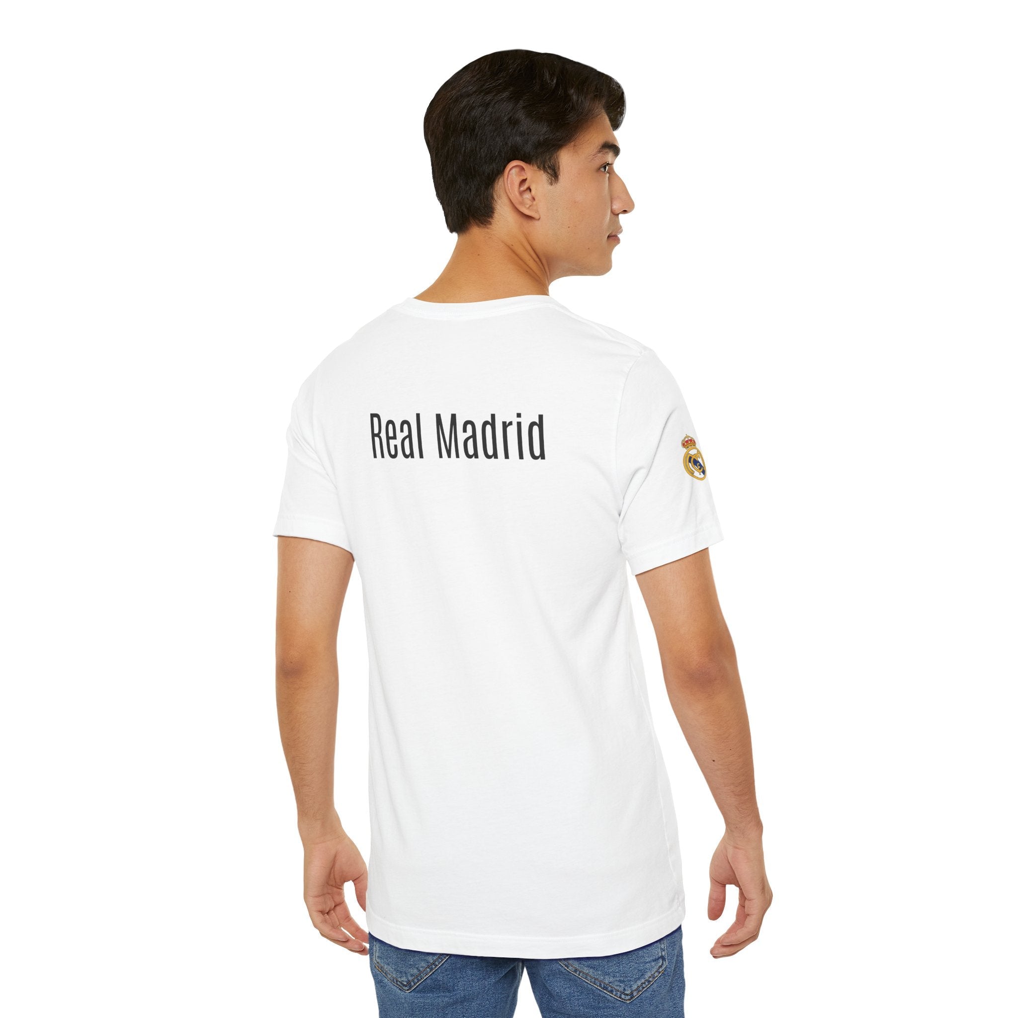 Real Madrid Crest Tee White Short Sleeve Soccer Shirt - Etna Gift