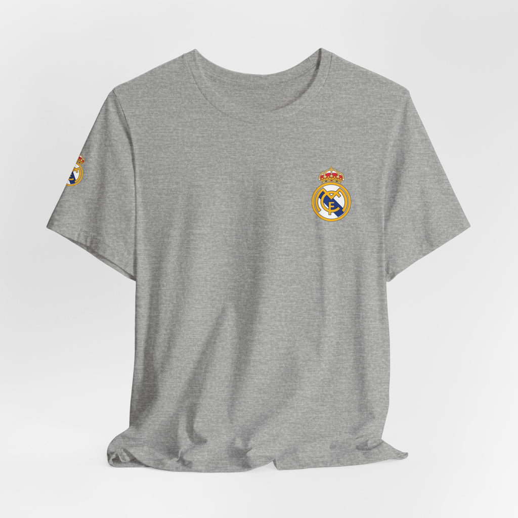 Real Madrid Crest Tee White Short Sleeve Soccer Shirt - Etna Gift