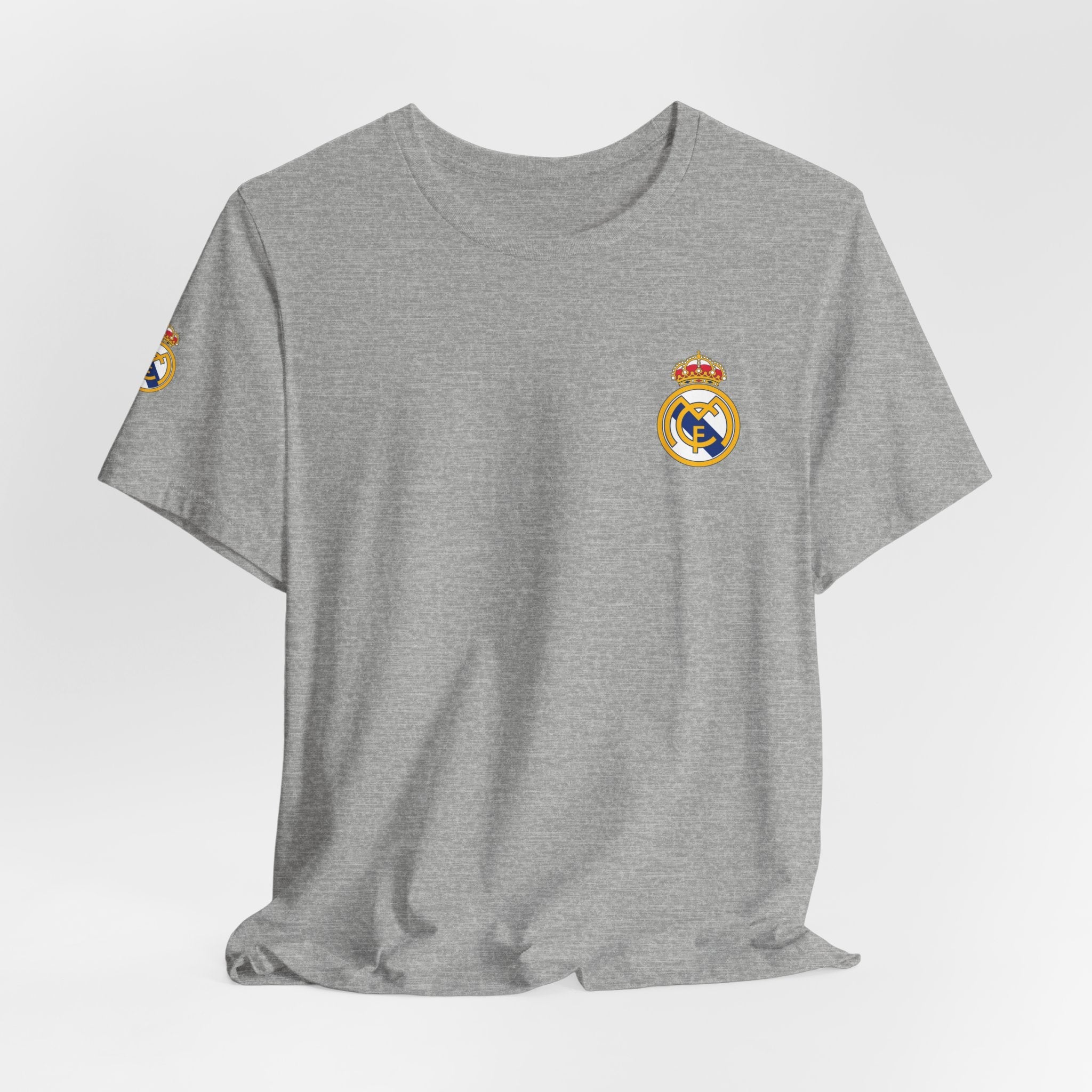 Real Madrid Crest Tee White Short Sleeve Soccer Shirt - Etna Gift