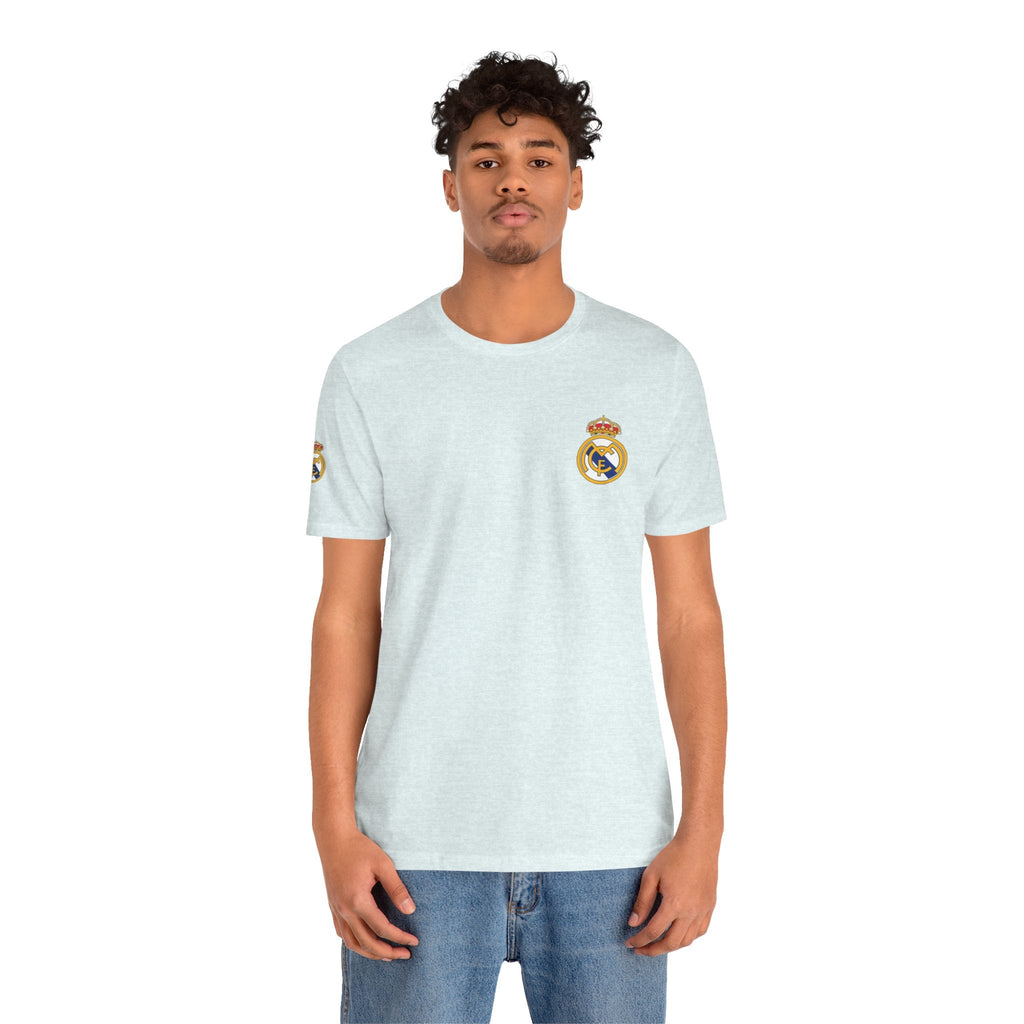 Real Madrid Crest Tee White Short Sleeve Soccer Shirt - Etna Gift