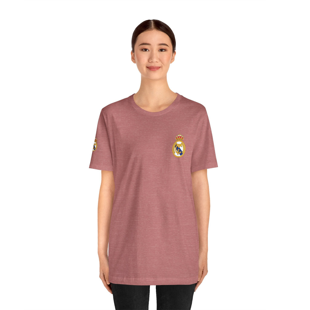 Real Madrid Crest Tee White Short Sleeve Soccer Shirt - Etna Gift