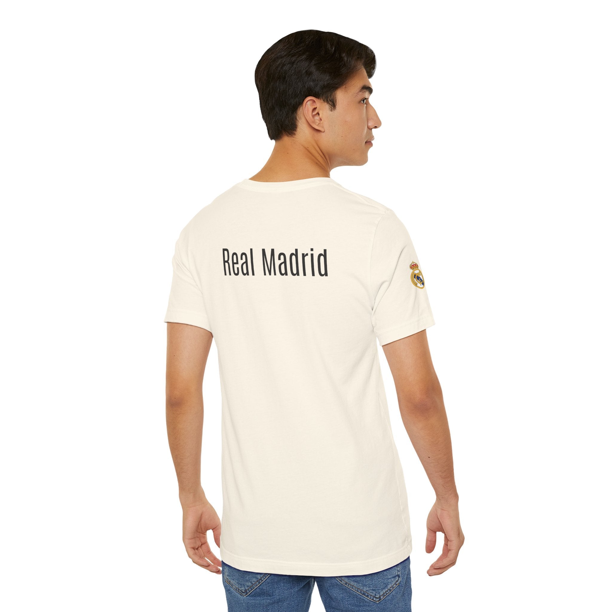 Real Madrid Crest Tee White Short Sleeve Soccer Shirt - Etna Gift