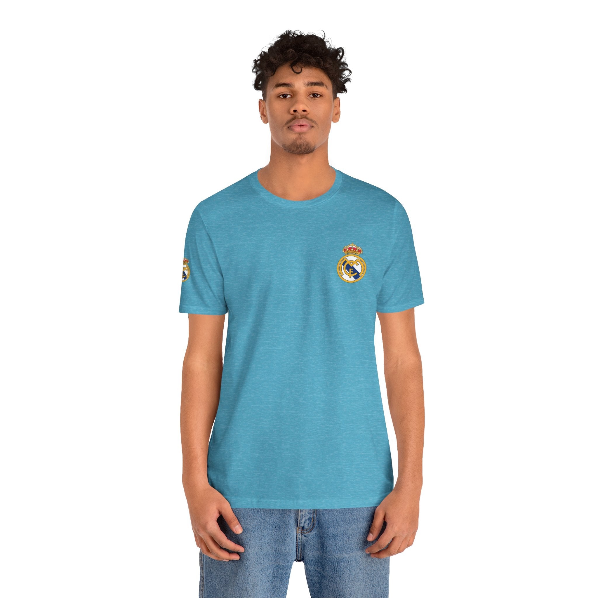 Real Madrid Crest Tee White Short Sleeve Soccer Shirt - Etna Gift