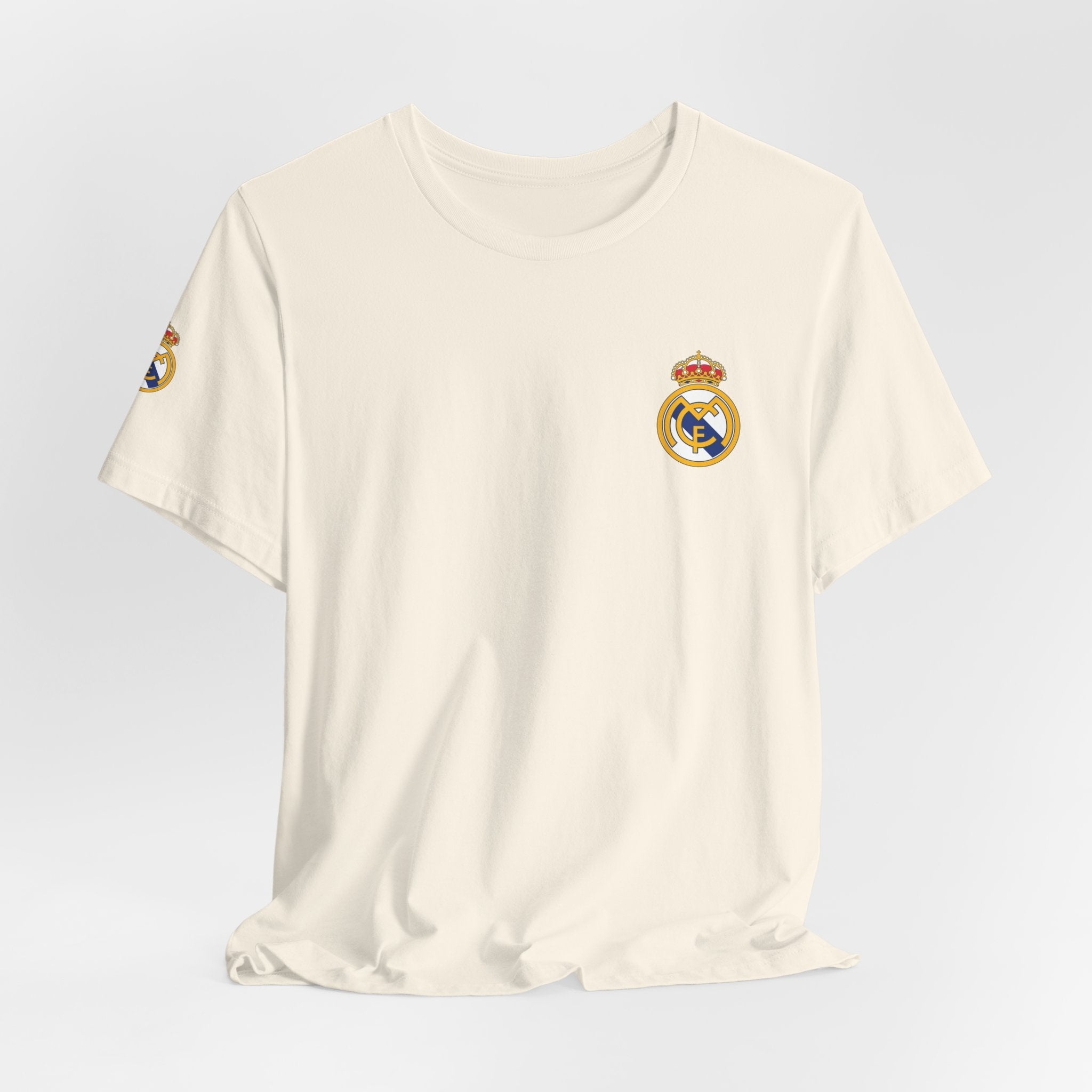 Real Madrid Crest Tee White Short Sleeve Soccer Shirt - Etna Gift