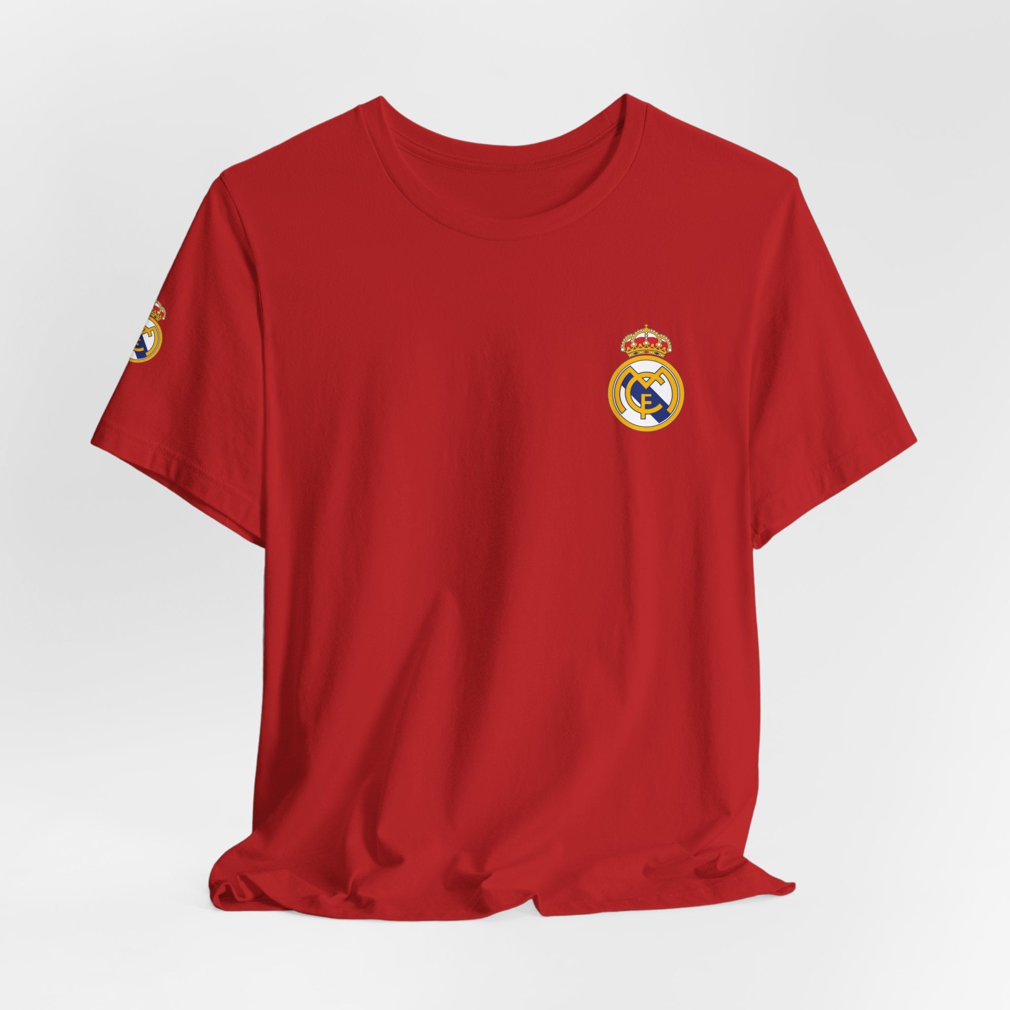 Real Madrid Crest Tee White Short Sleeve Soccer Shirt - Etna Gift