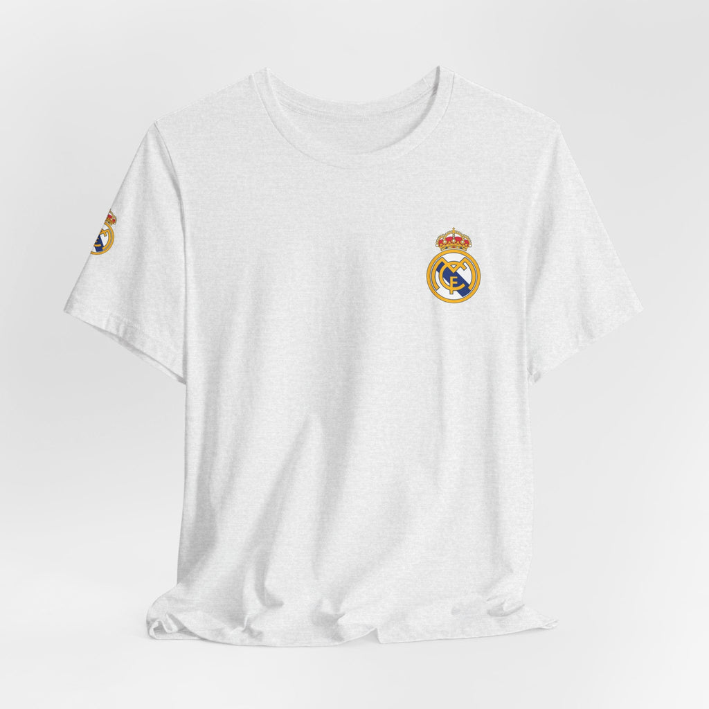 Real Madrid Crest Tee White Short Sleeve Soccer Shirt - Etna Gift
