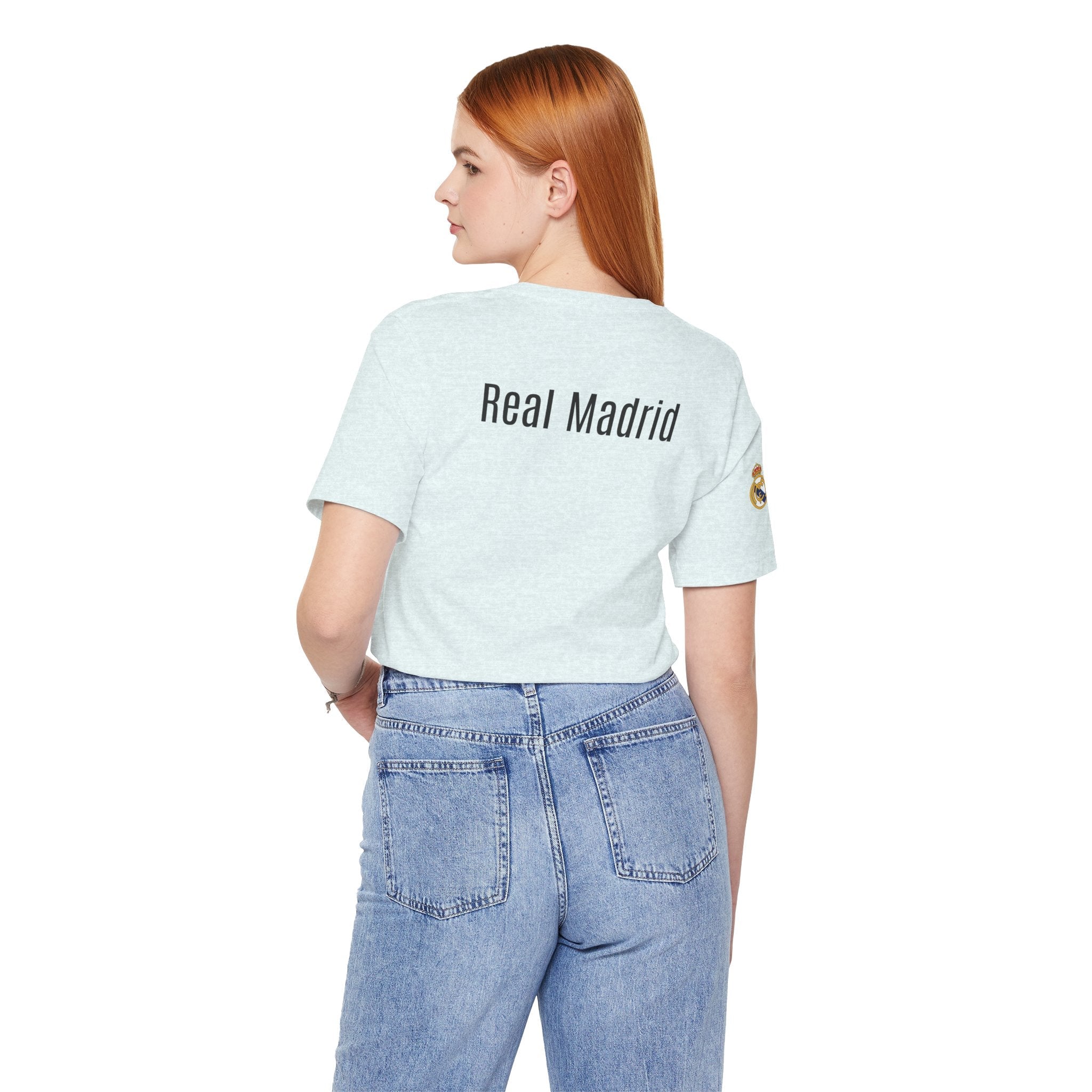 Real Madrid Crest Tee White Short Sleeve Soccer Shirt - Etna Gift