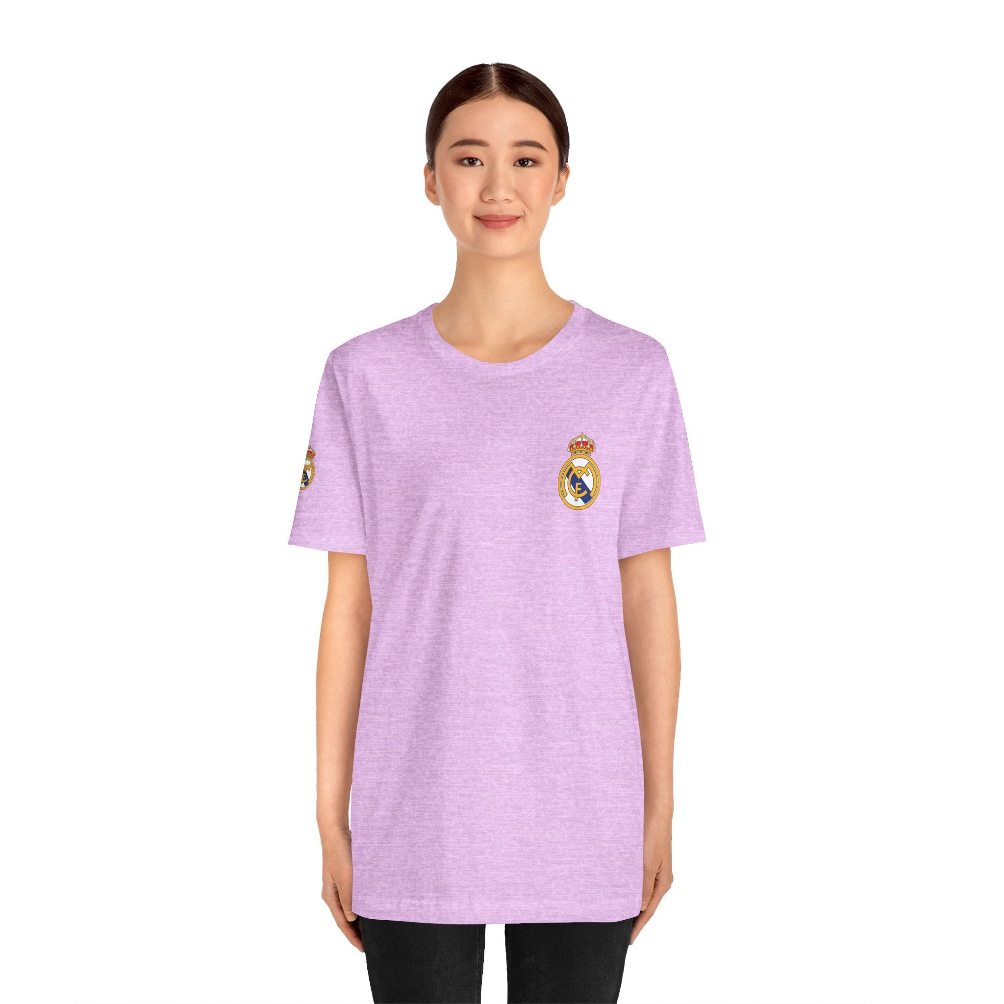 Real Madrid Crest Tee White Short Sleeve Soccer Shirt - Etna Gift