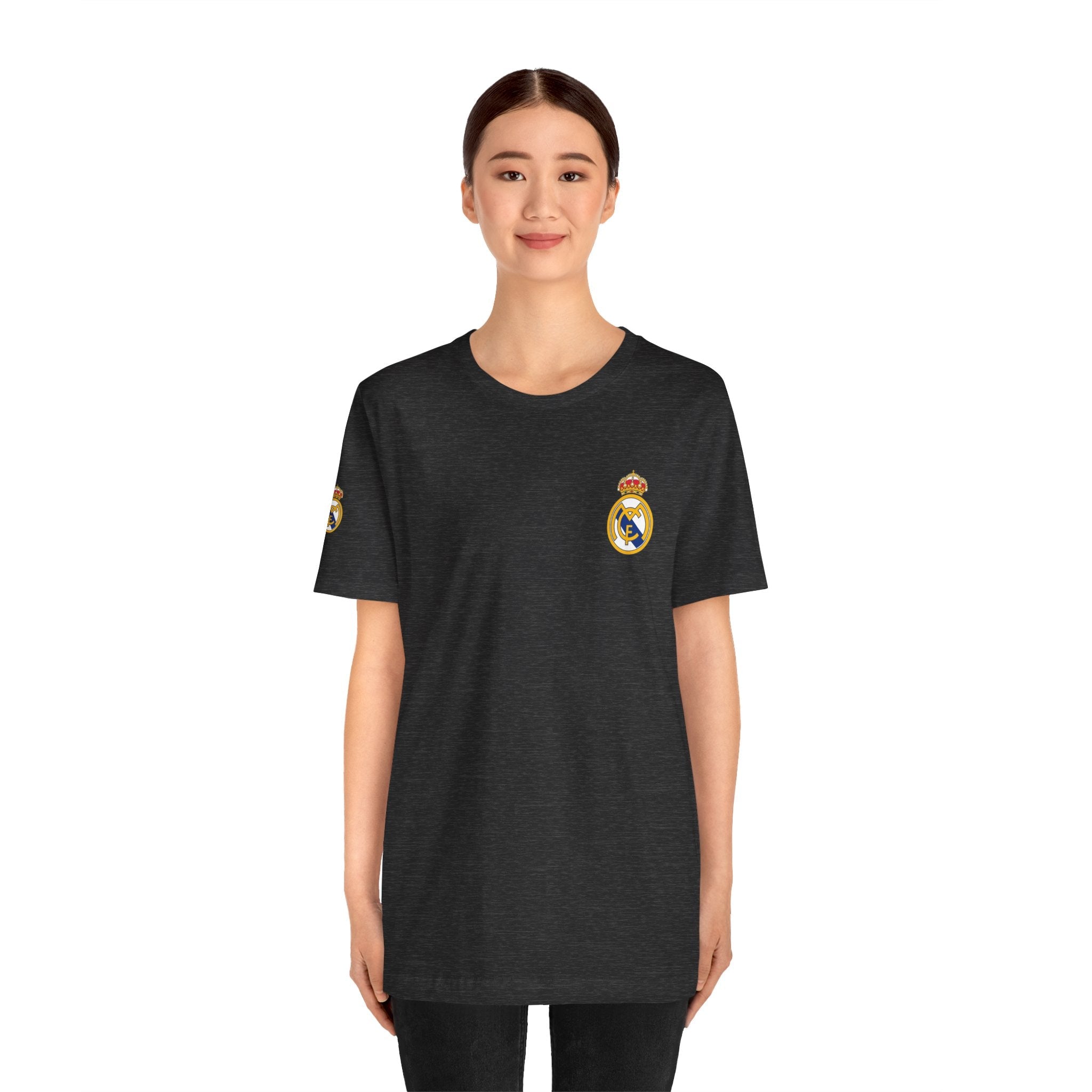 Real Madrid Crest Tee White Short Sleeve Soccer Shirt - Etna Gift