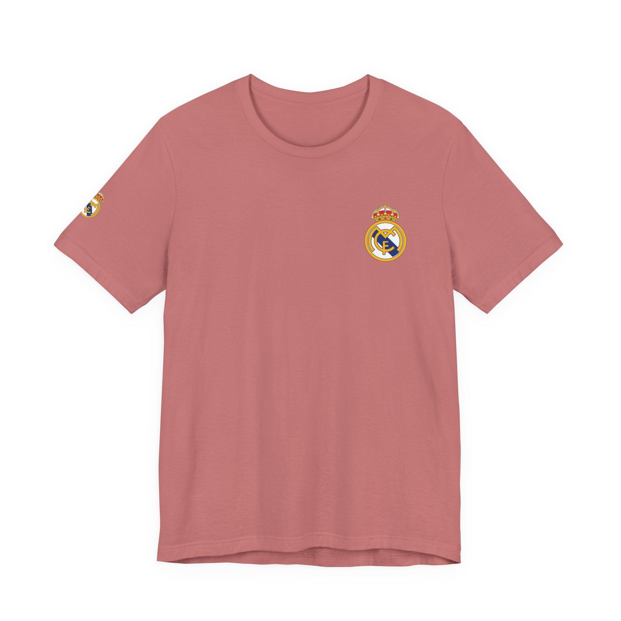 Real Madrid Crest Tee White Short Sleeve Soccer Shirt - Etna Gift